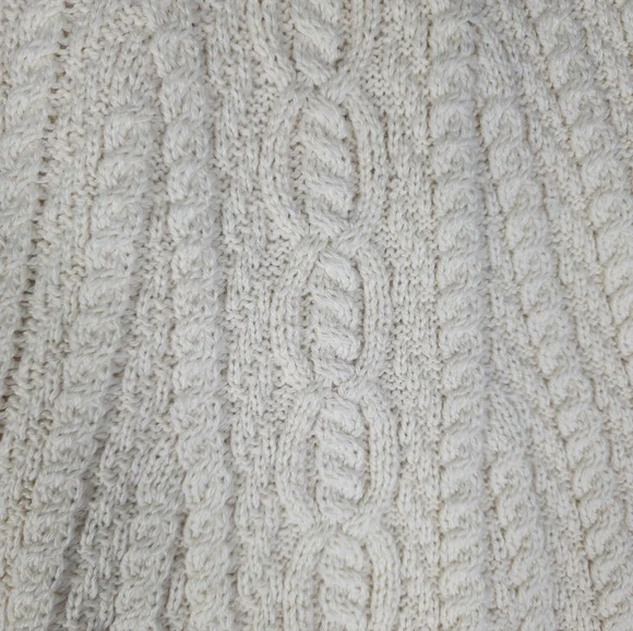 Inis Crafts Chunky Cream Wool Longline Cardigan size - Picture 14 of 15